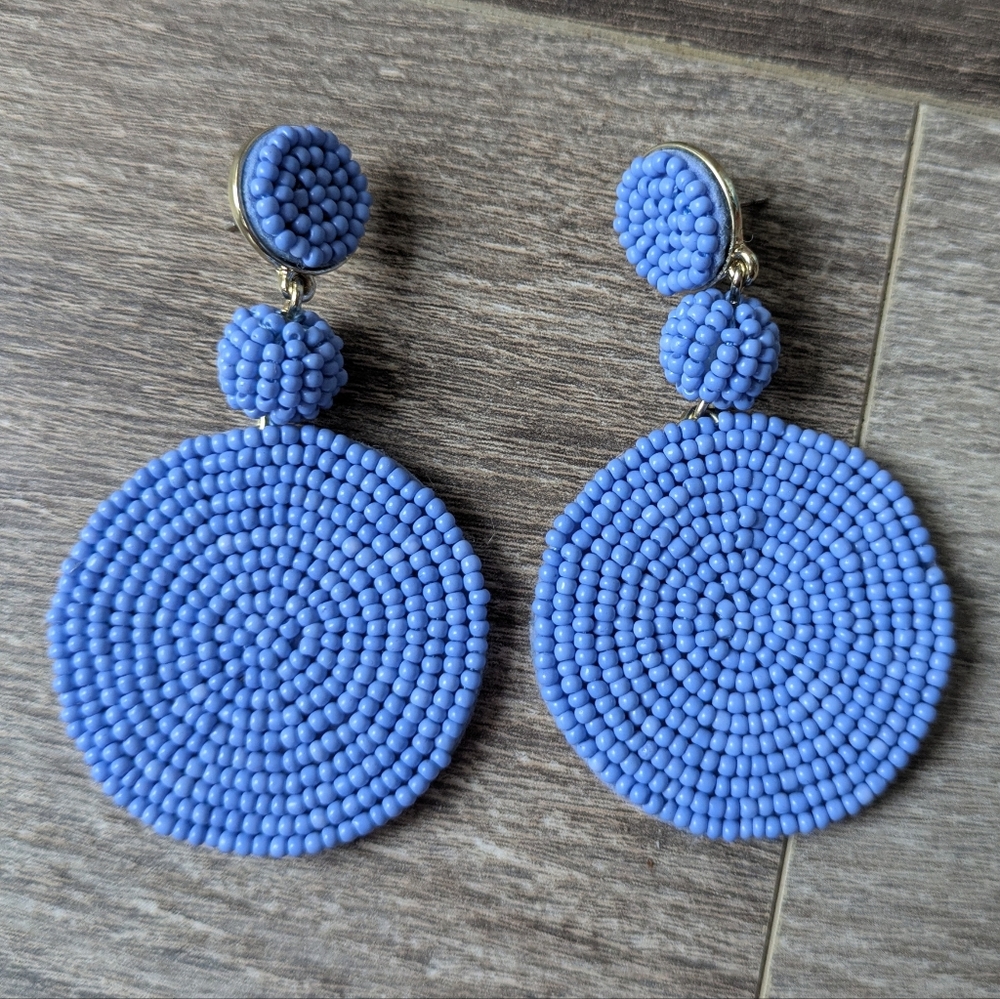 J.Crew Blue Beaded Earrings
